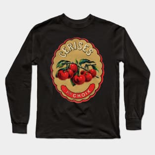 Retro poster - pub - vintage - Cherries - Fruit - Long Sleeve T-Shirt